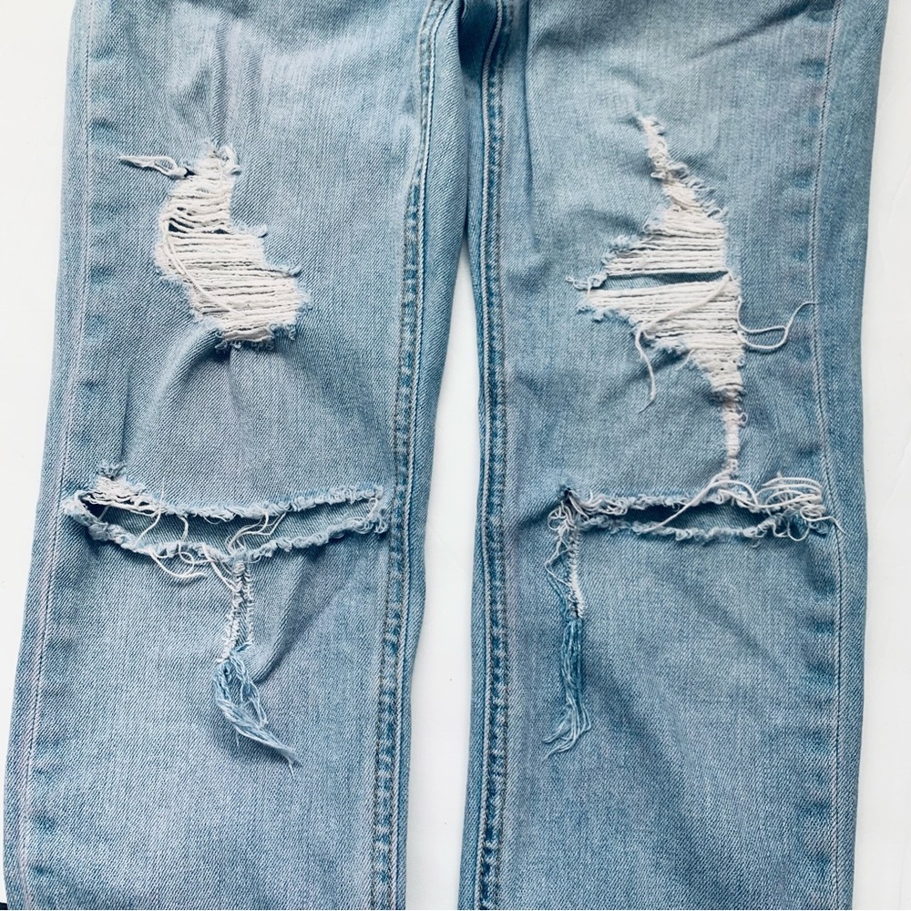 Rag & Bone Jeans • Dre Capri in Marina Step Hem Stretchy Light Wash Blue Size 24 - Picture 8 of 13
